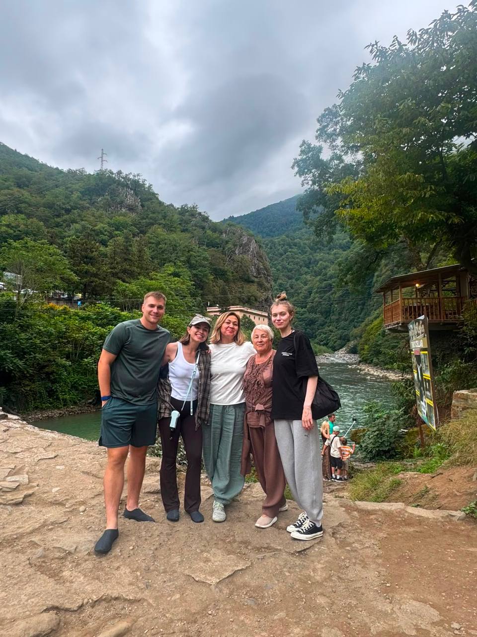 IRXA guests beside a mountain river in Adjara
